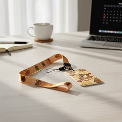 Student ID Badge Holder with Capybara Design and Lanyard