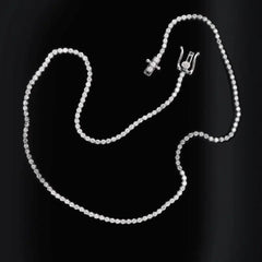 14K White Gold 3.50CT Lab-Grown Diamond Tennis Necklace