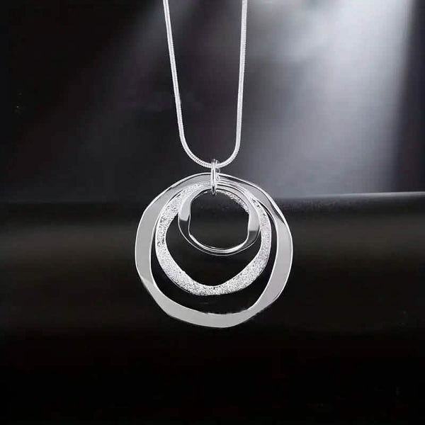 Three Rings Design Pendant Necklace