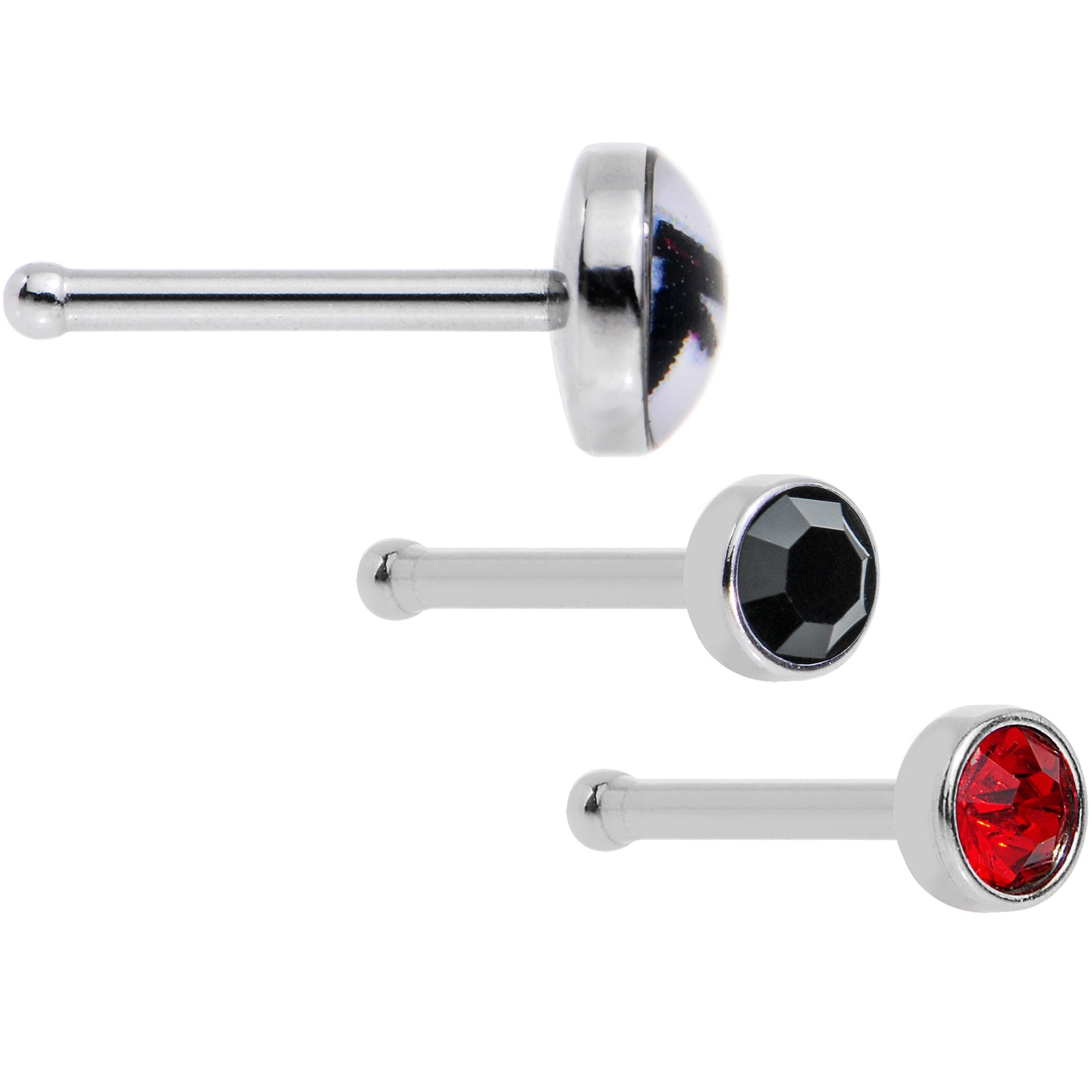 20G Licensed NFL Atlanta Falcons Logo Nose Bone 3 Pack Set