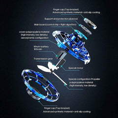 Rechargeable UFO Flying Spinner Drone Plastic Fidget Spinner Toy