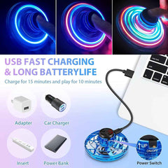 Rechargeable UFO Flying Spinner Drone Plastic Fidget Spinner Toy