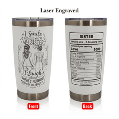 Unique Sister Gift 20oz Insulated Stainless Steel Travel Tumbler