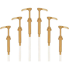 Universal Gold Syrup Pump Compatible with 750ml Torani DaVinci and Jordans Bottles