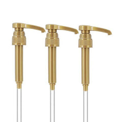Universal Gold Syrup Pump Compatible with 750ml Torani DaVinci and Jordans Bottles