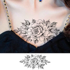 Floral Temporary Tattoos – 5 Waterproof Flower Tattoo Sheets