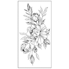 Floral Temporary Tattoos – 5 Waterproof Flower Tattoo Sheets