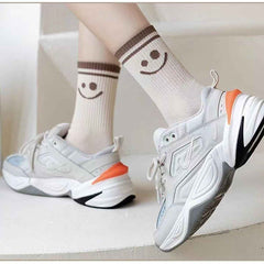 5 Pairs Smiley Face Crew Socks – Cute Cotton Socks for Women