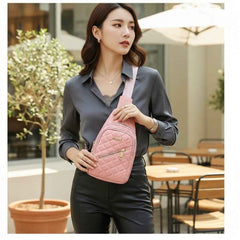 Women's Shoulder Sling Bag - Nylon Adjustable Strap Crossbody Purse