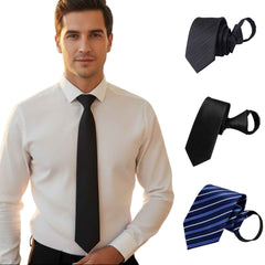 Zipper necktie Polyester Birthday Graduation Gifting Idea Adjustable Pre-Tied Neckwear